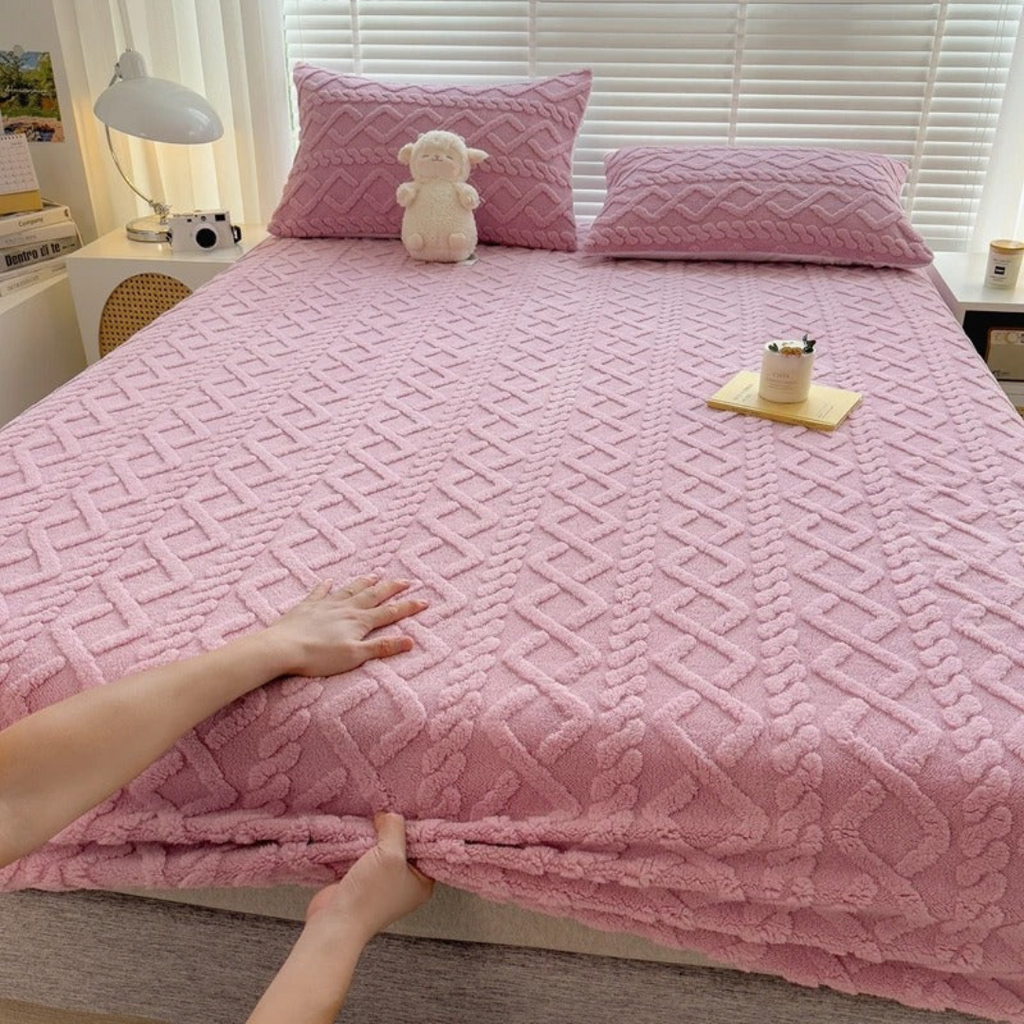 Sábana ajustable lavable y gruesa con una estructura suave para un máximo confort al dormir