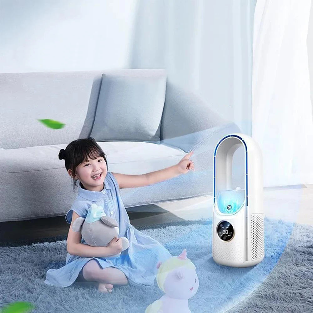 Refrigerador de aire portátil – Alimentación por USB – 6 velocidades – Para el hogar, la oficina y los viajes