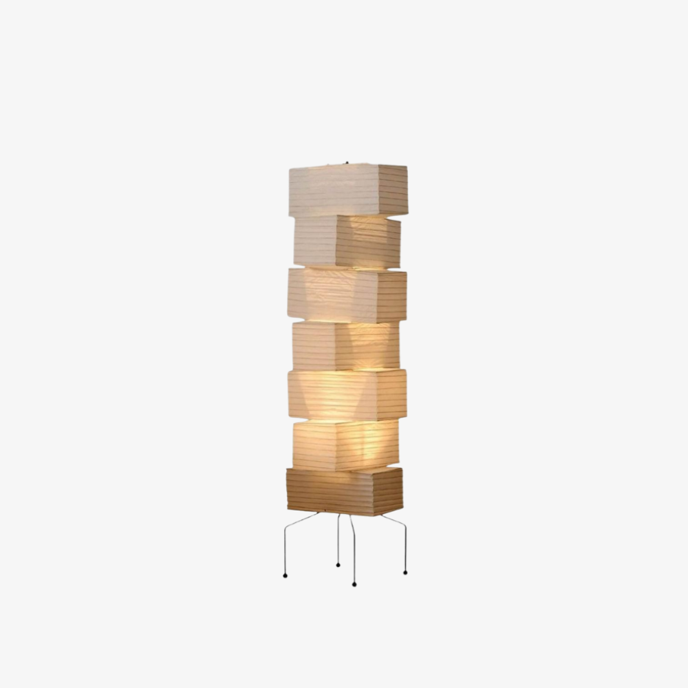 ZenithLight - Lámpara de Pie Moderna Minimalista de Papel de Arroz para Sala de Estar