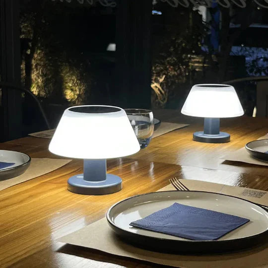 SolarLume - Lámpara de mesa solar elegante para iluminación interior y exterior