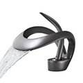PureFlow – Grifo de baño curvado moderno con salida de cascada