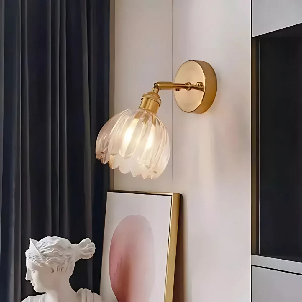 Vidrio en forma de tulipán | Aplique de estilo retro