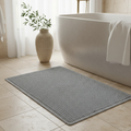 Alfombrilla de Baño Super Absorbente Waffle | Alfombra de Microfibra Antideslizante con Borlas