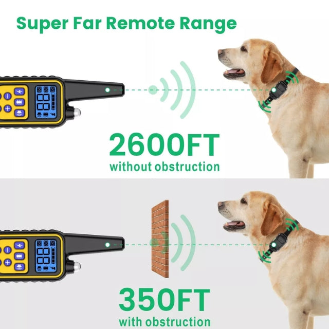 Collar E-eléctrico para Entrenamiento de Perros – Seguro, control remoto efectivo