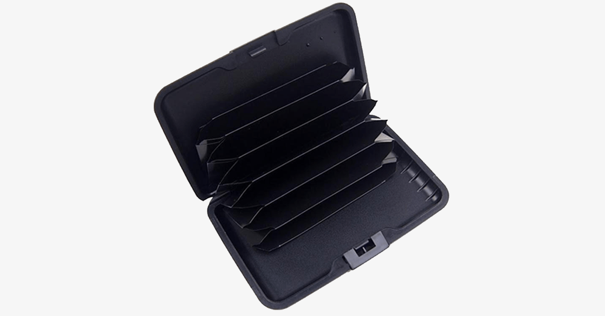 Cartera Unisex Plegable con Bloqueo RFID - Hecha de Aluminio - Cierre a Presión - Compartimentos Expandibles - Asegura Tus Tarjetas de Crédito