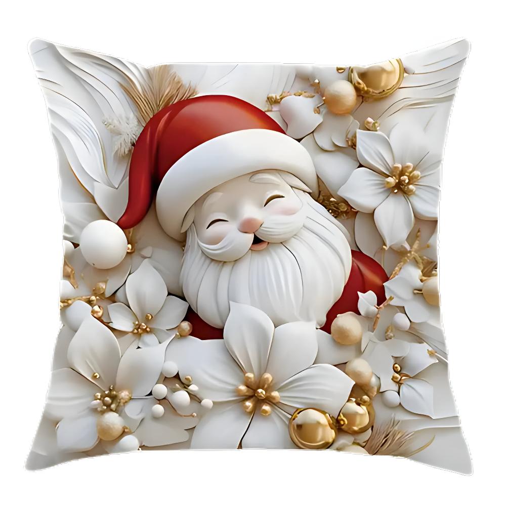 Fundas de Cojín de Terciopelo con Encanto Navideño | Set de 4