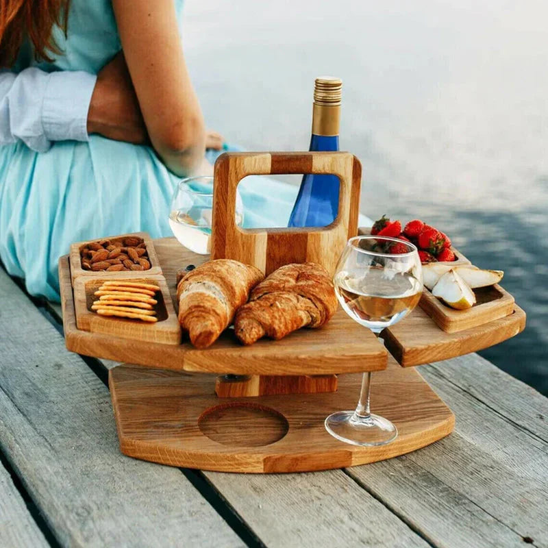 Mesa de Picnic de Madera Portátil WineCo
