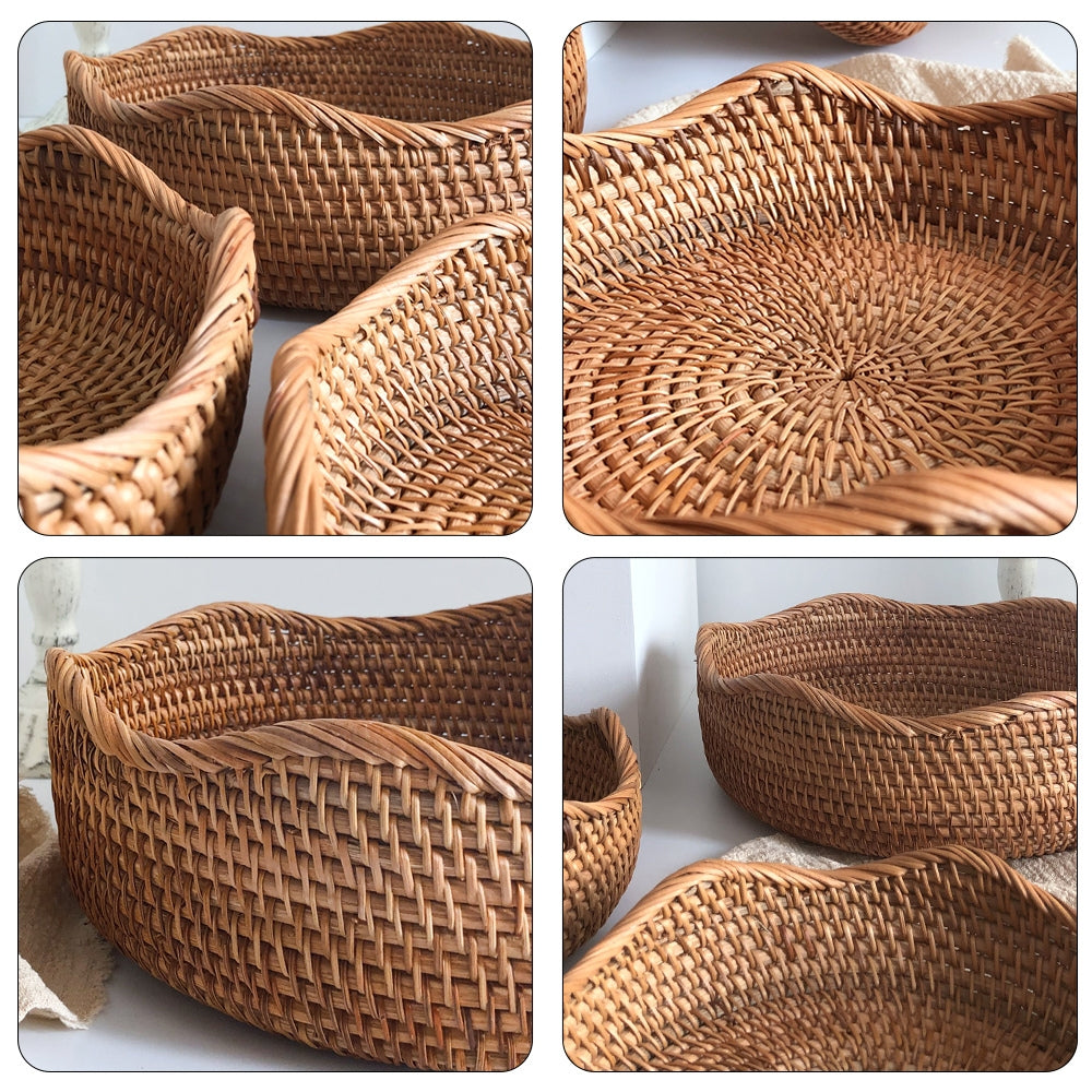 Cesta de Ratan Tejida a Mano con Estilo