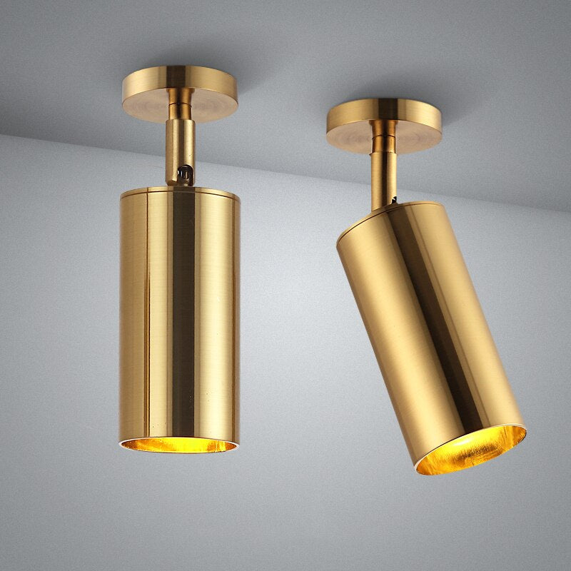 Foco de Bronce Nórdico Dorado - 5W/10W Led -Lámpara