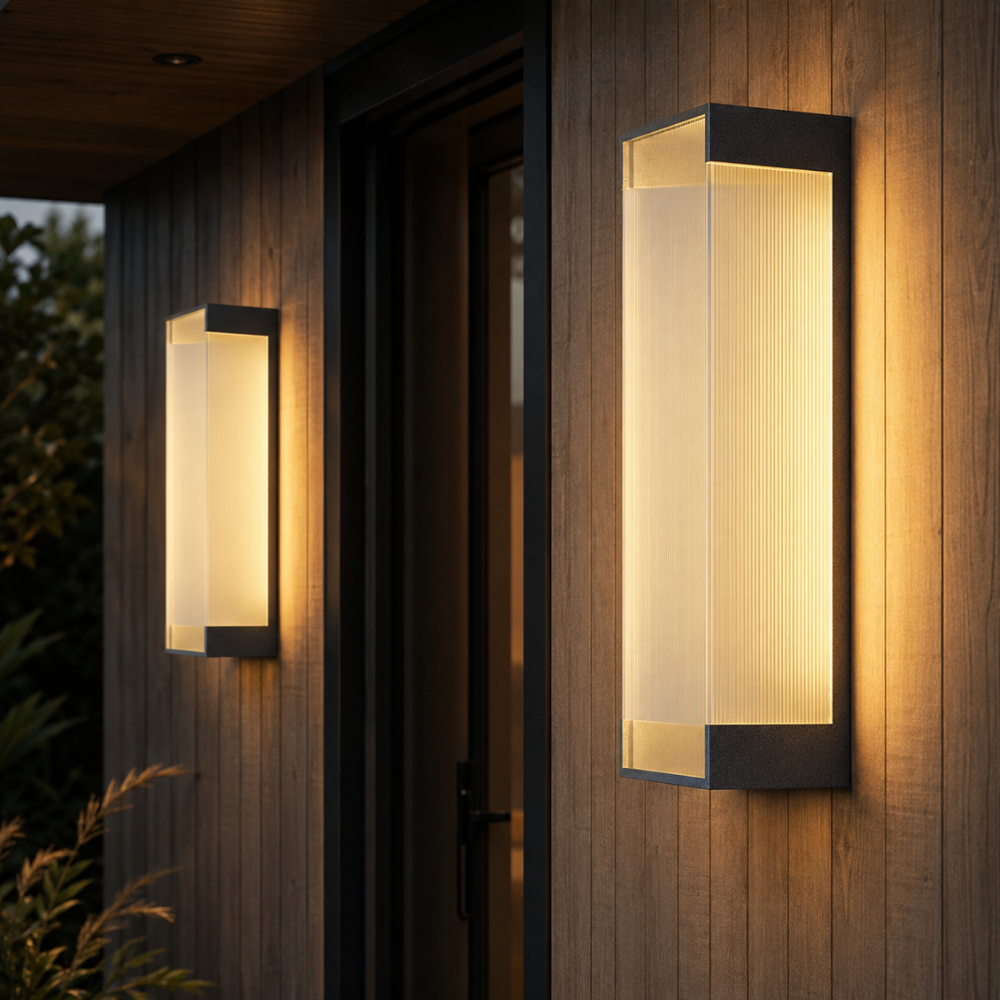 Luz de Pared Exterior Elegante - Aplique LED Regulable de Acero Inoxidable