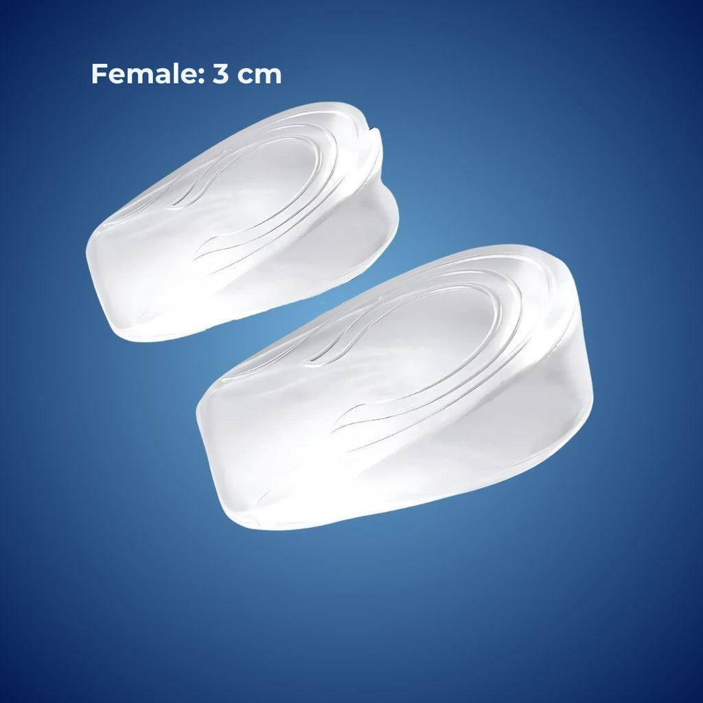 Insertos Elevadores de Talón de Gel de Silicona LiftComfort | Aumento de Altura - Alivio del Dolor para la Fascitis Plantar - Amortiguación de Impactos - Mejor Postura Kalsten