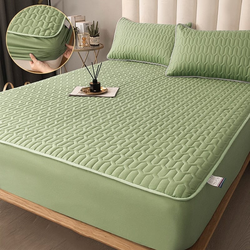AquaSlumber – Protector de colchón de lujo con comodidad impermeable y acolchada