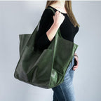 Bolsos de fin de semana de gran tamaño de cuero