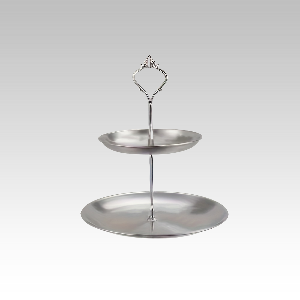 SteelTower - Elegante Plato Triple para Servir en Fiestas