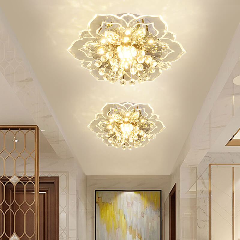 GlowPetal | Luz de Techo de Cristal LED | Forma de Flor, Cambio de Color RGB y Eficiencia Energética