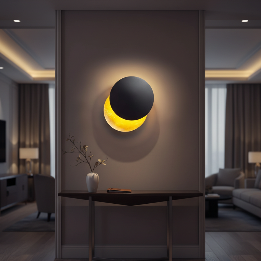 Aurelia Eclipse - Luz de Aplique LED Rotativa de 360° para Efectos Ambientales Elegantes