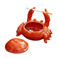 TidyCrab – Cenicero de Cerámica en Forma de Cangrejo con Tapa