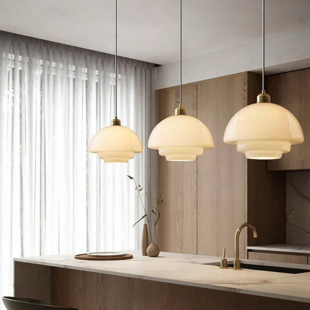 Lámpara colgante de vidrio | Lámpara de techo para cocina y salón