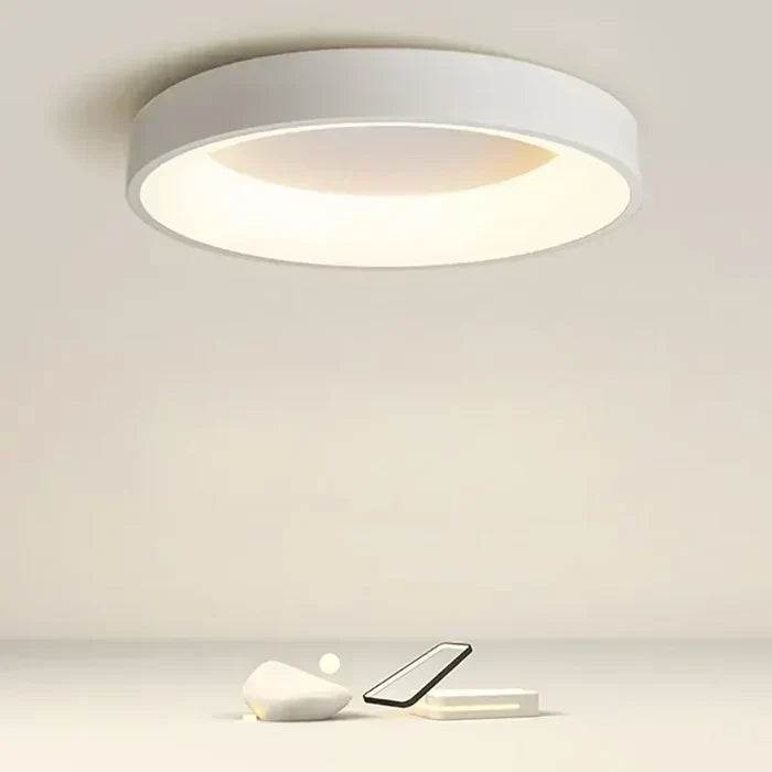 NordicGlow | Lámpara de techo LED redonda | Diseño escandinavo | Moderna y minimalista | Tecnología LED de bajo consumo | Adecuada para cualquier espacio | Luz cálida y acogedora | Instalación sencilla