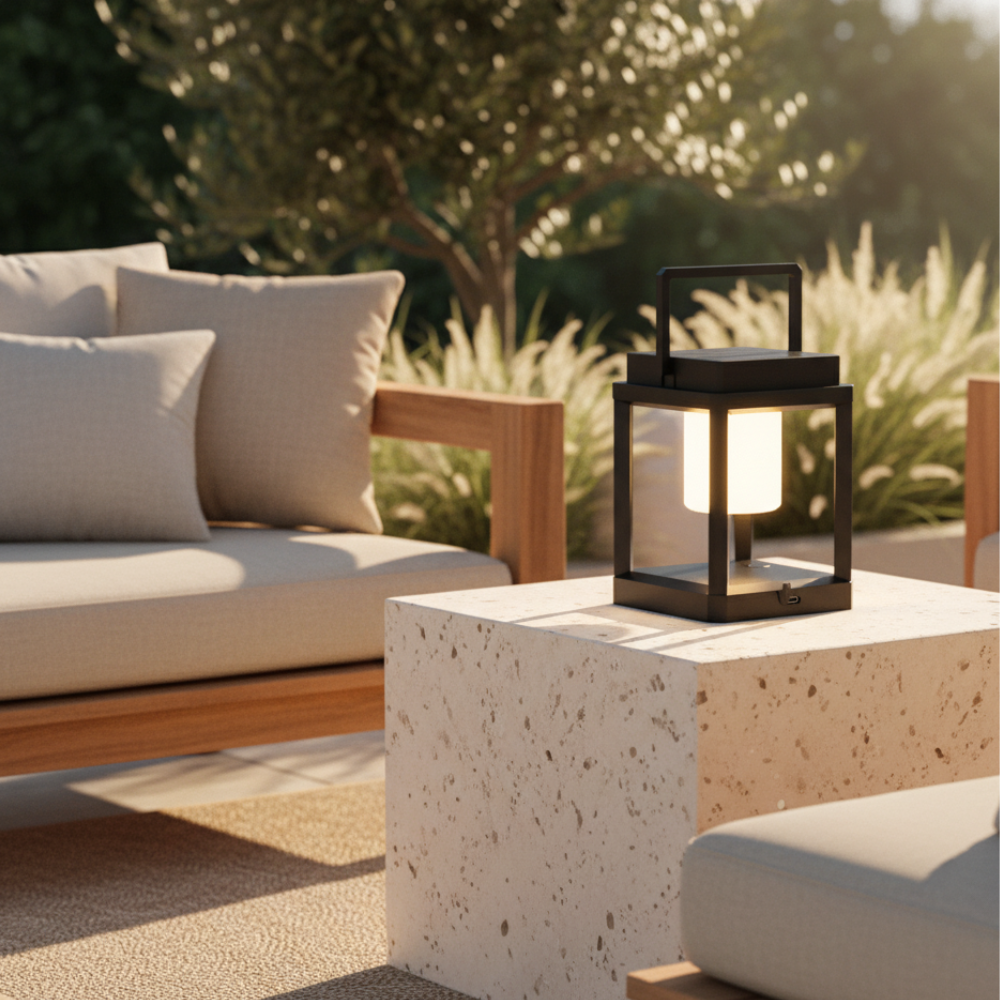 Lámparas Solares Modernas para Exteriores con Brillo Ajustable para Camping o Jardín