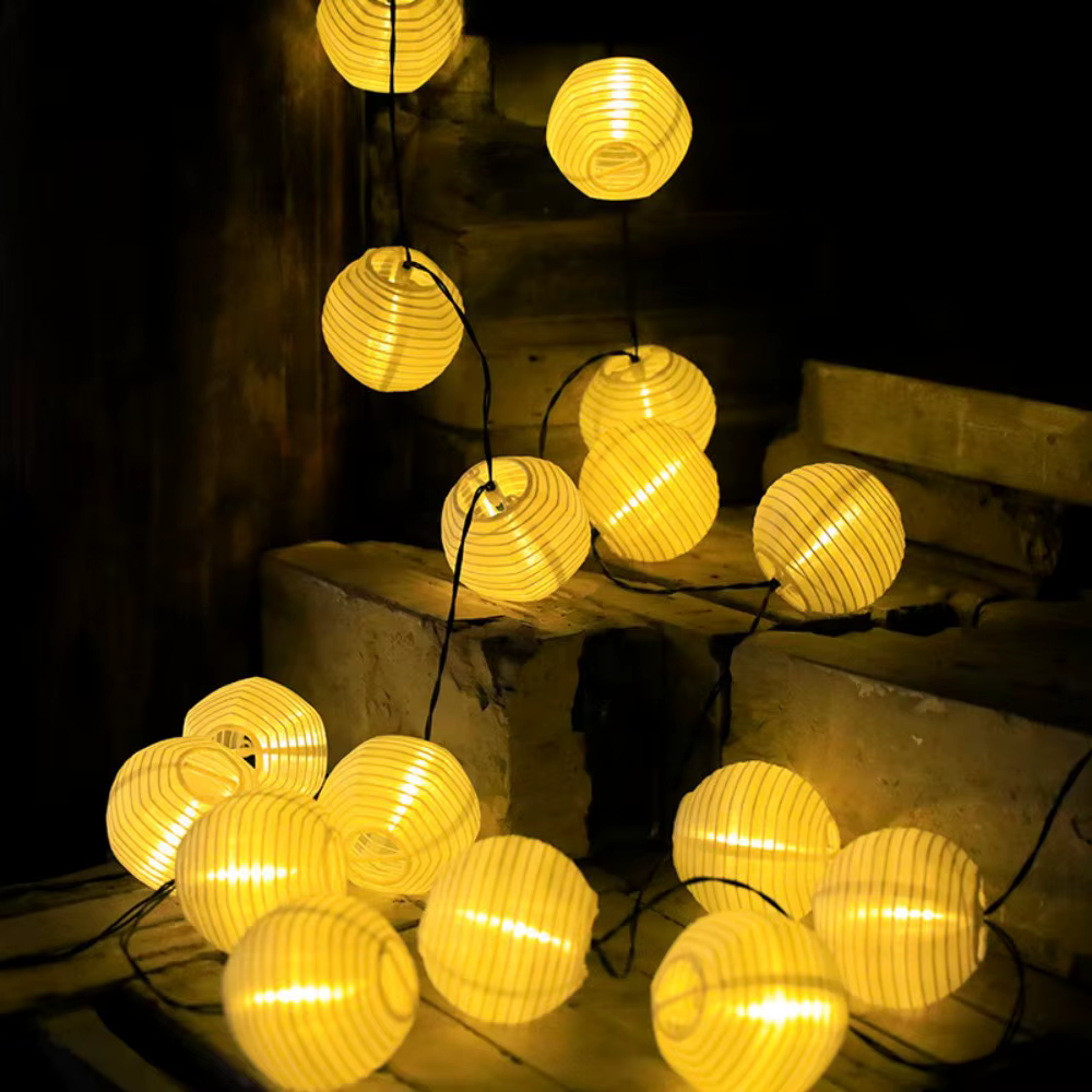 Luces de Cadena Solares | Luces de Patio Art Deco Impermeables para Decoración Exterior