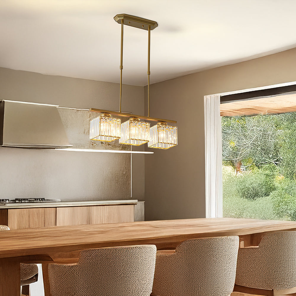 Lámpara colgante de diseño moderno con múltiples fuentes de luz para comedores y cocinas