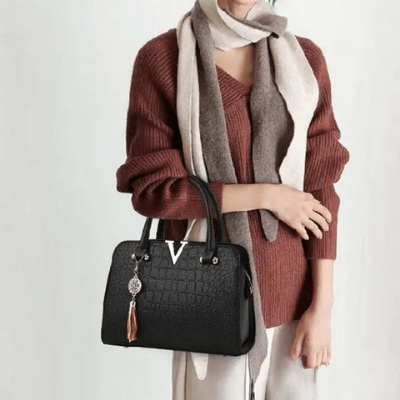 Bolso de piel de cocodrilo