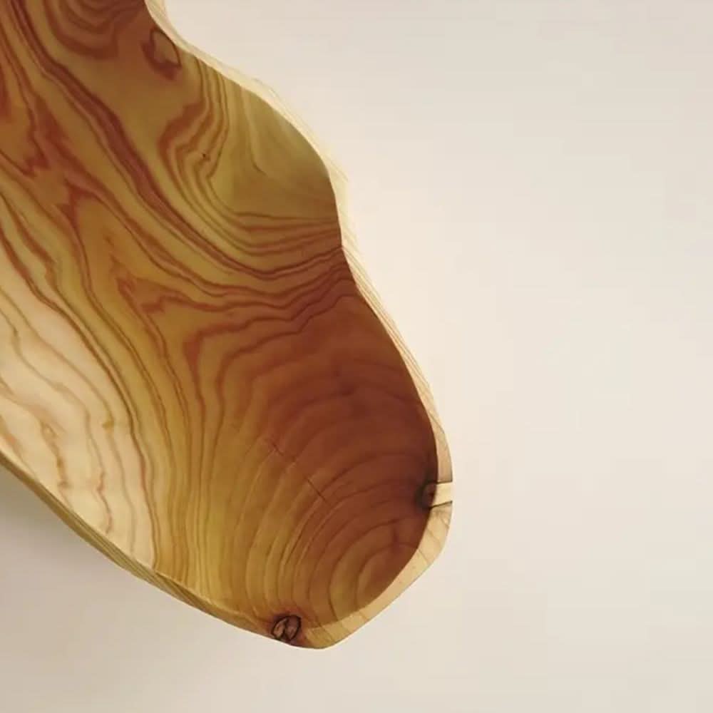 WOODARC – Bandeja de madera con estructura de madera en forma de arco para un estilo de servicio natural y rústico