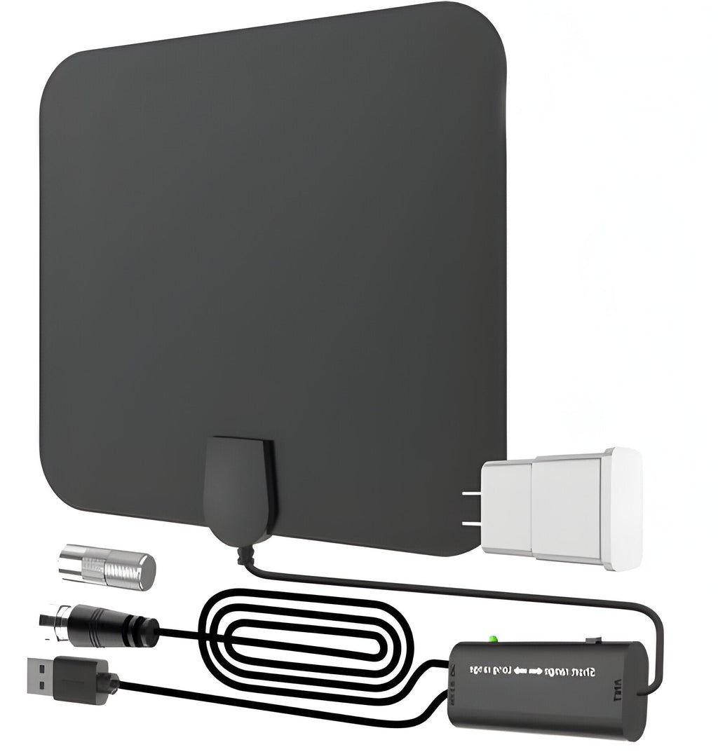 Antena HDTV Amplificada Digital Interior de 300 Millas con Refuerzo de Señal