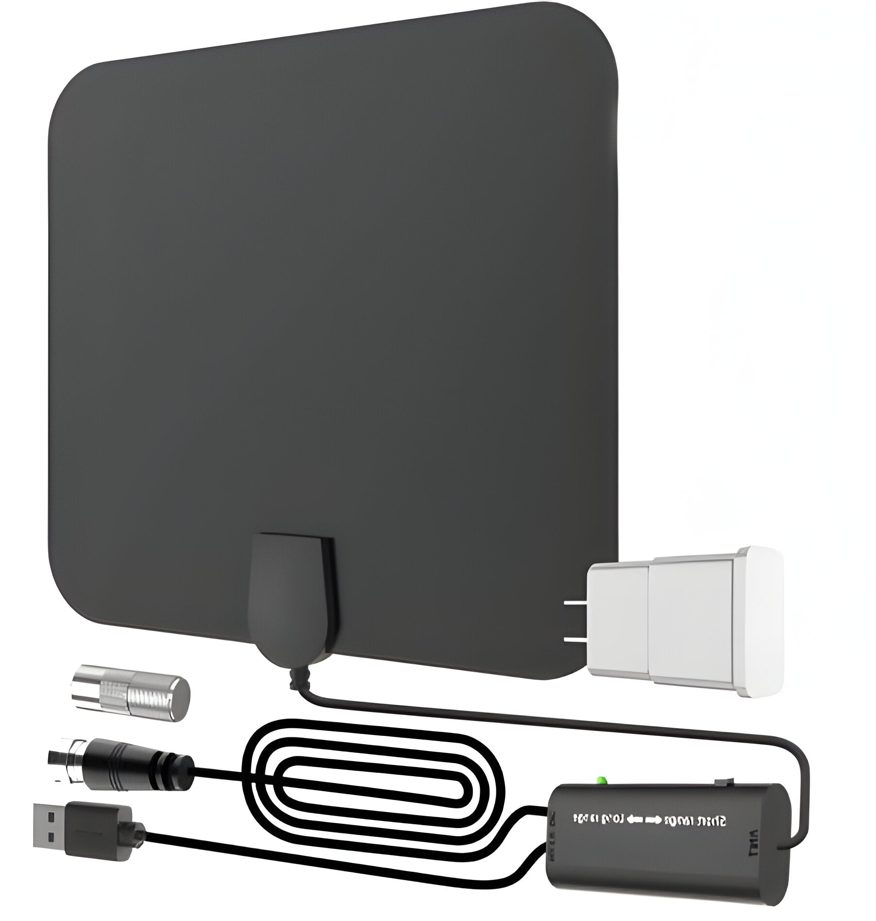 Antena HDTV Amplificada Digital Interior de 300 Millas con Refuerzo de Señal