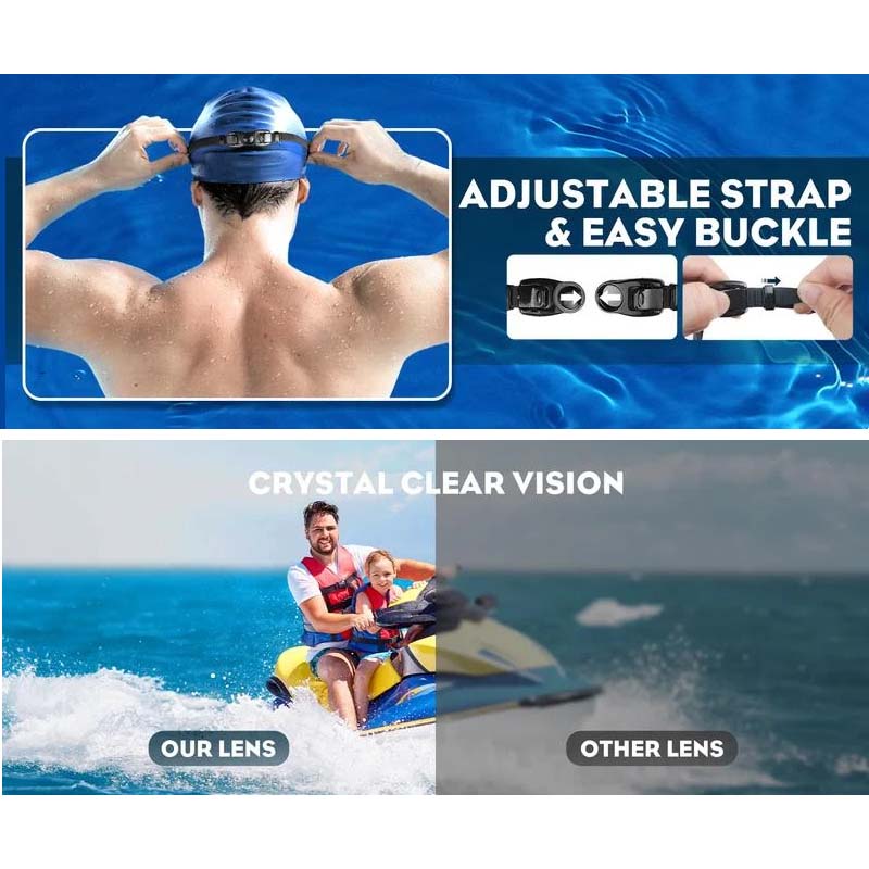Kalsten | Gafas de natación antiempañantes de visión amplia