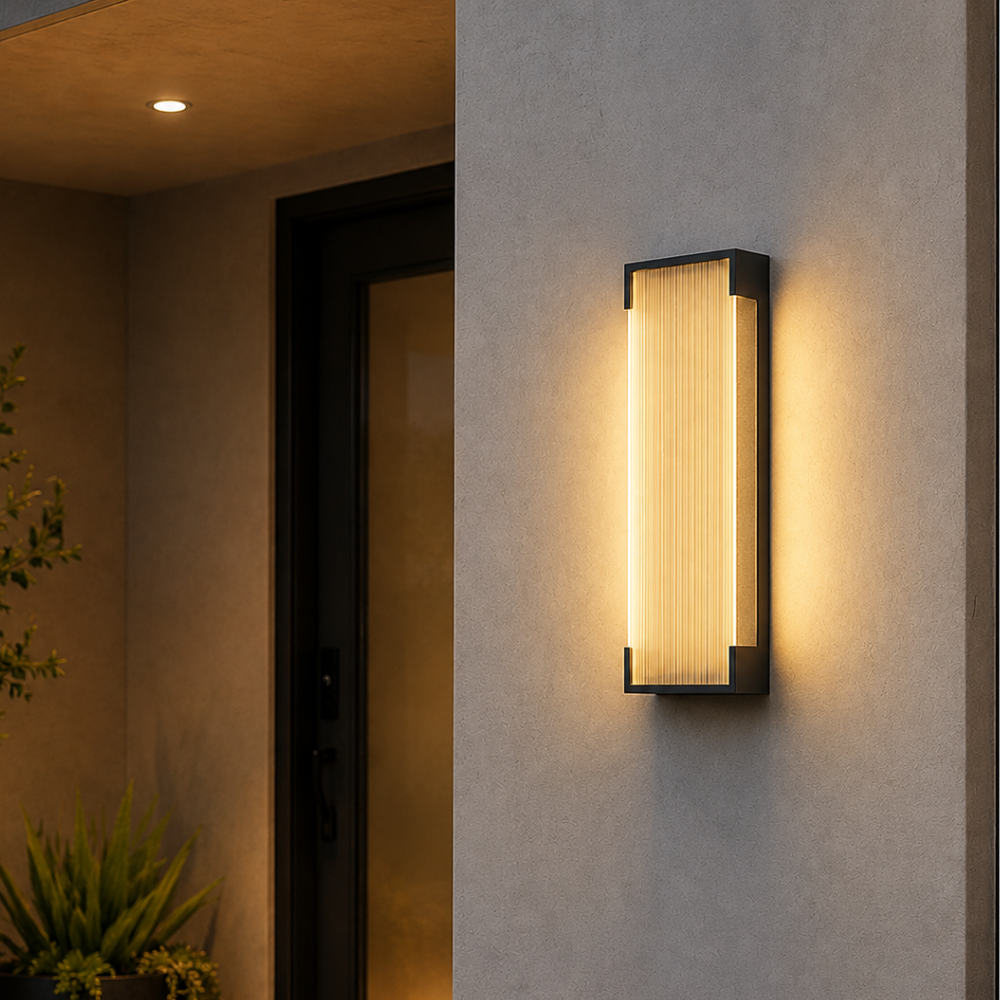 Luz de Pared Exterior Elegante - Aplique LED Regulable de Acero Inoxidable