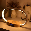 LuminaTech – Lámpara elegante con carga inalámbrica y reloj incorporado
