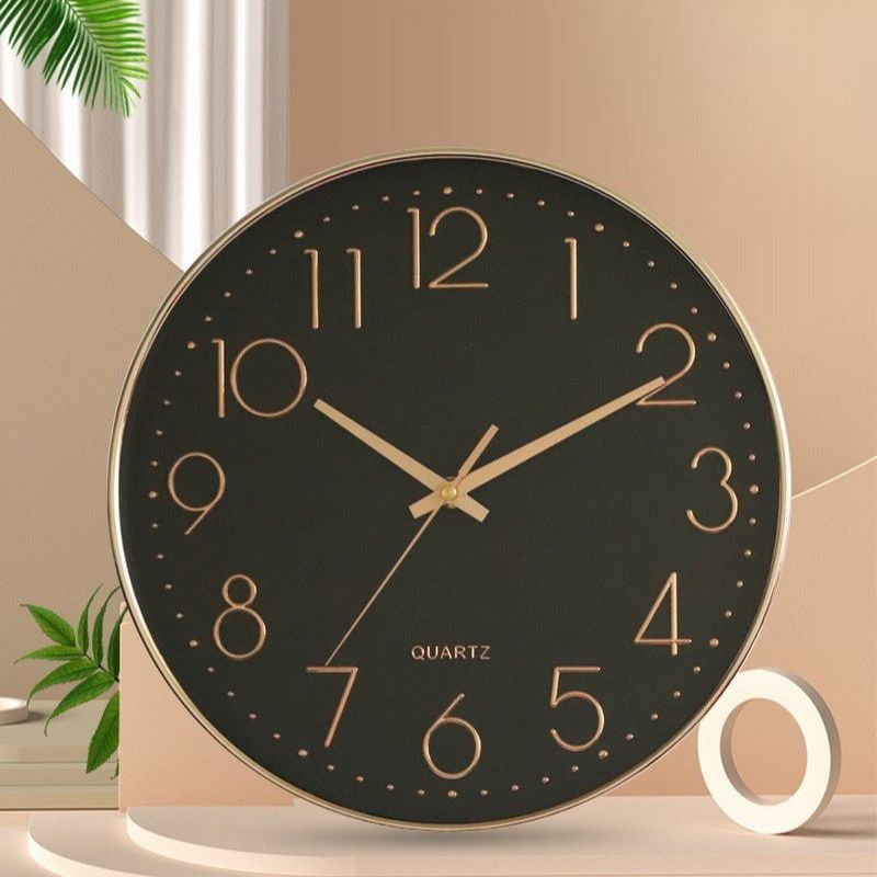 PeaceClock - Reloj de pared digital redondo con tictac silencioso