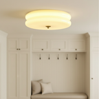 Luz de Techo Empotrada Elegante - Lámpara de Vidrio Estilo Art Deco con Ambiente Cálido
