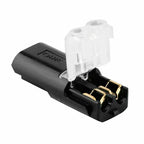Conectores de doble cable con bloqueo