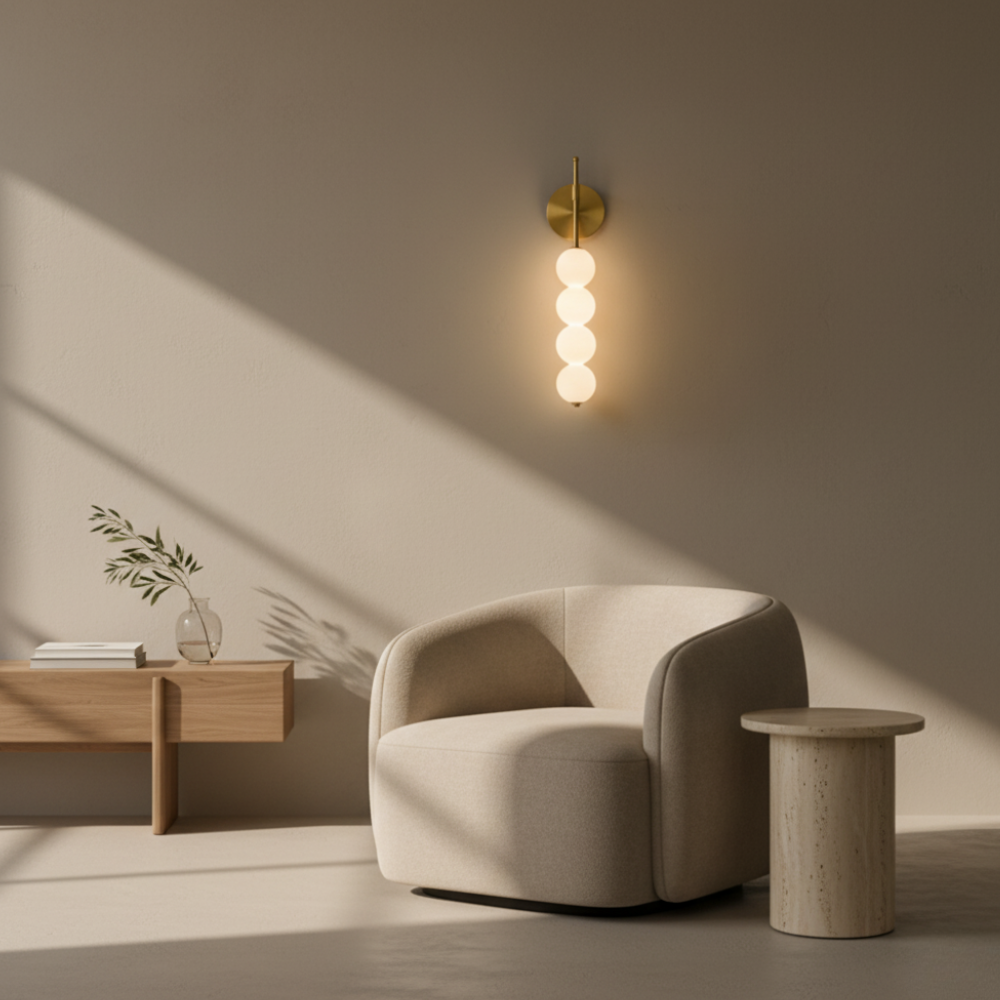 Aplique de Pared Minimalista Elegante - Iluminación LED Cálida para Interiores Modernos
