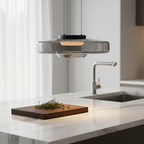 Lámpara Colgante de Vidrio Dinámico - Iluminación Colgante en Capas para Isla de Cocina