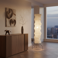 WabiSabi | Elegante Lámpara de Pie Orgánica Japonesa Moderna para la Sala de Estar