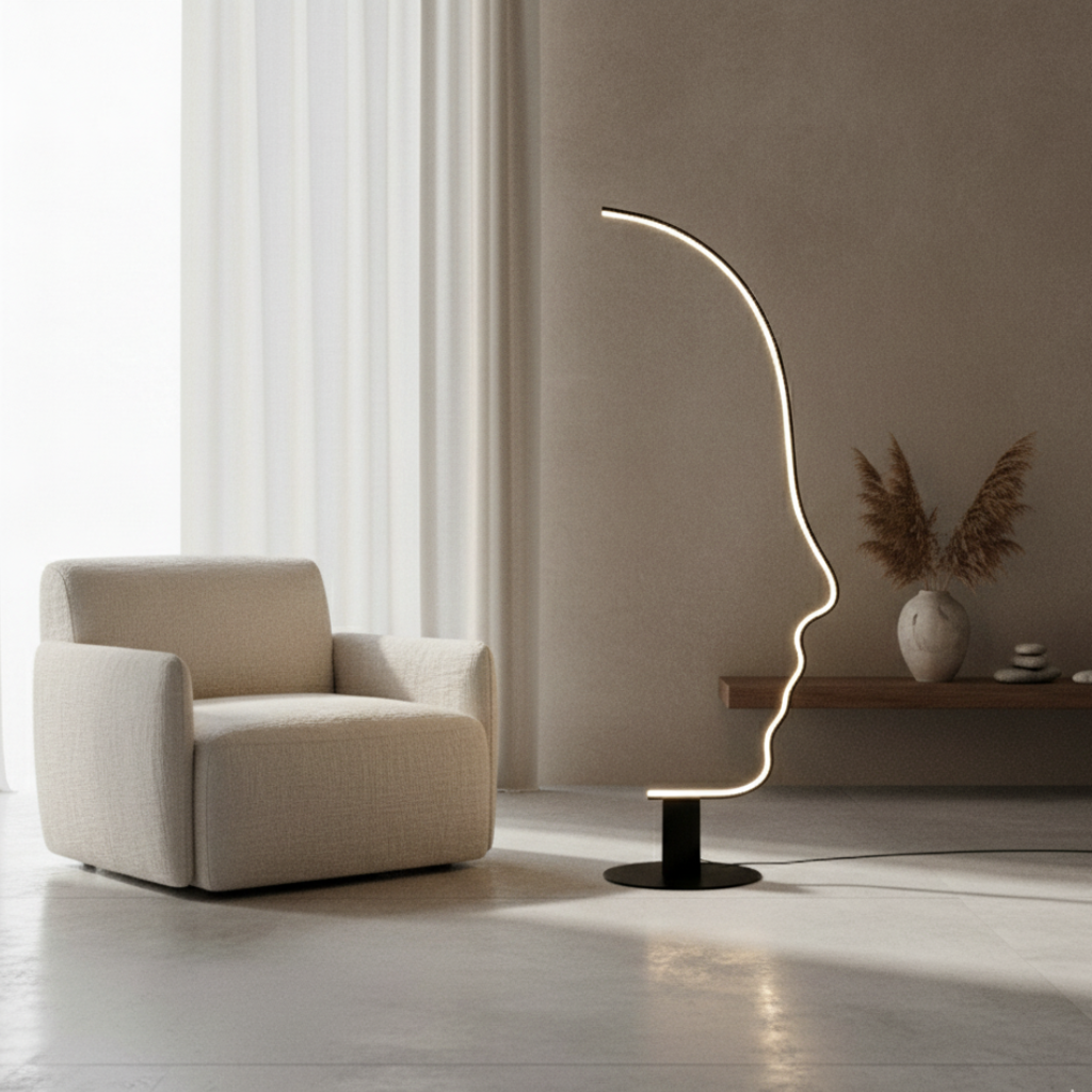 Silhouette No. 1 - Diseño Único de Cara Humana para Sala de Estar y Dormitorio