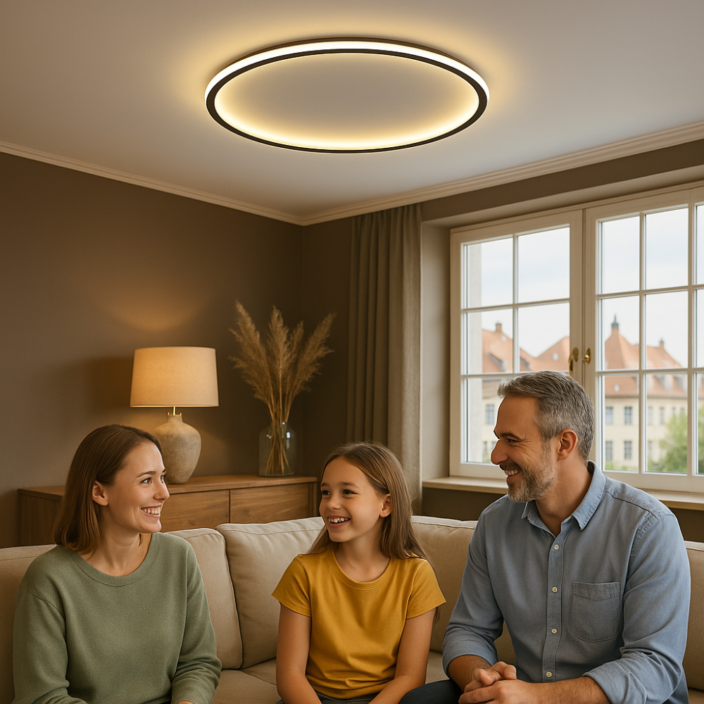 Lámpara de techo LED escandinava – Moderna, regulable y elegante para salón, comedor y pasillo