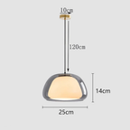 Lámpara Colgante de Vidrio Moderno - Diseño de Cúpula Ajustable para Isla de Cocina
