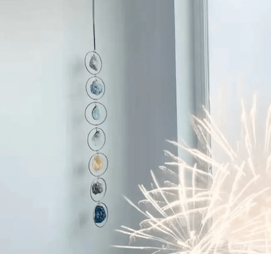 Decoración de pared de 7 Chakras de piedras preciosas