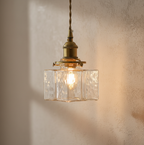 Colección Savoy | Lámpara Colgante de Vidrio con Acabado Texturizado, Estilo Vintage para Iluminación de Cocina