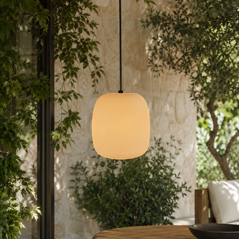 Lámpara Colgante Elegante para Exteriores - Luz de Pendiente Japonesa Impermeable