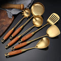 Utensilios de Cocina Dorados a Elección del Chef | Set de 6 piezas