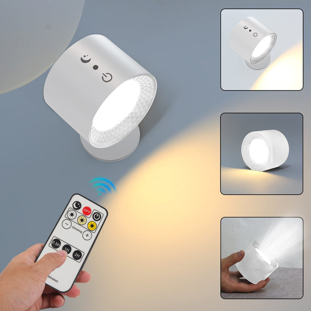 Skanto | Lámpara de pared LED – Recargable, magnética y luz bidireccional para interiores