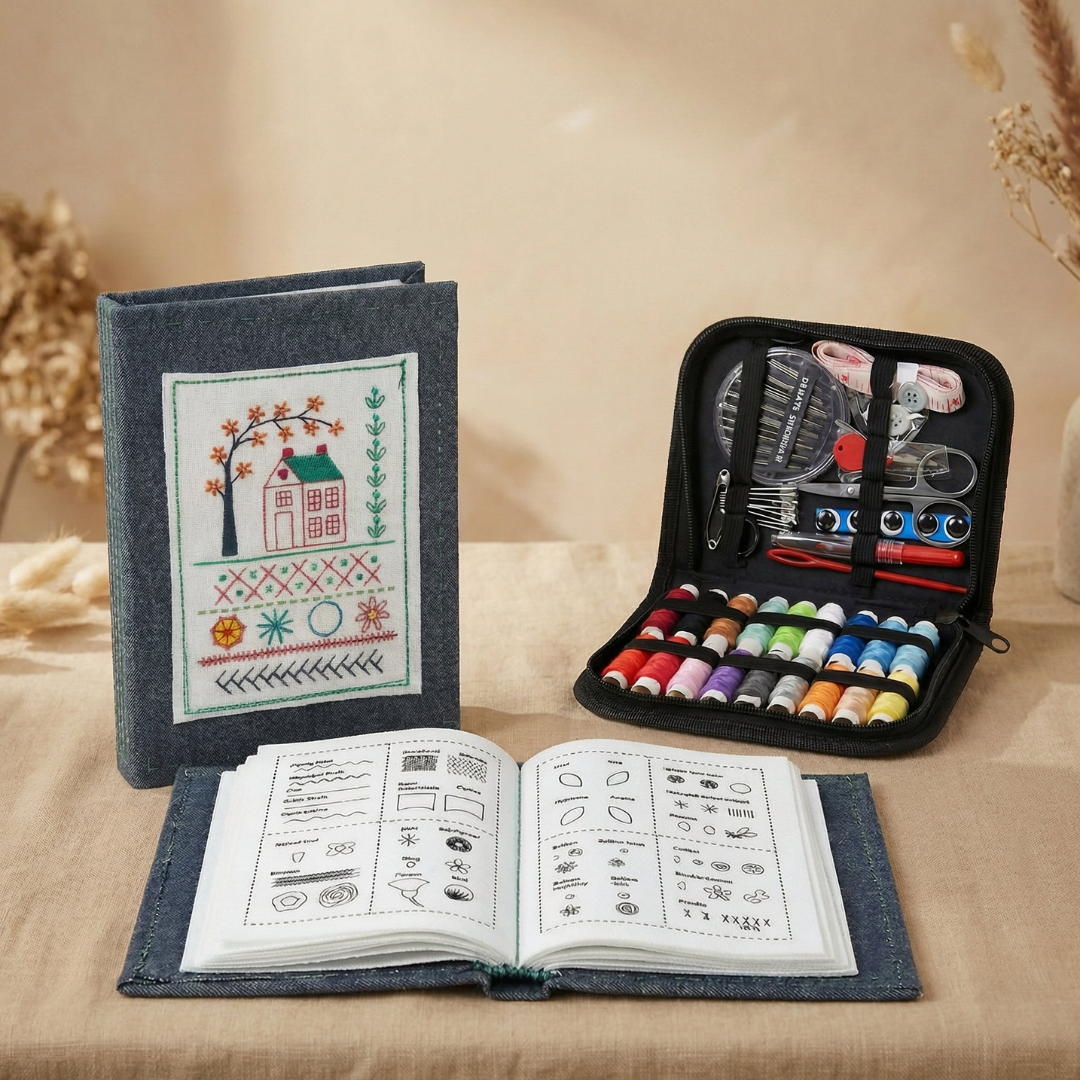 Libro de costura creativa con kit completo