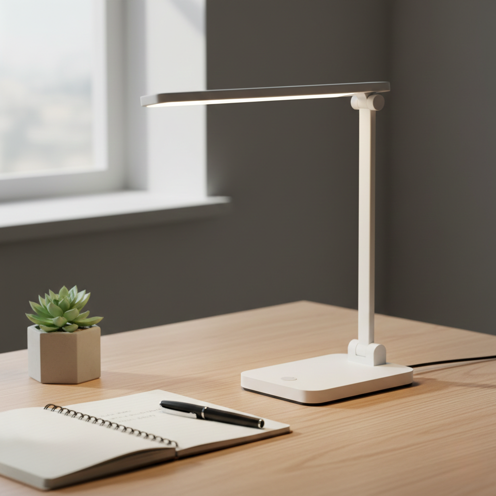 Lámpara de escritorio LED portátil con control táctil y carga USB