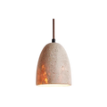 StoneGlow - Lámpara colgante con estructura de piedra natural y suave brillo cálido